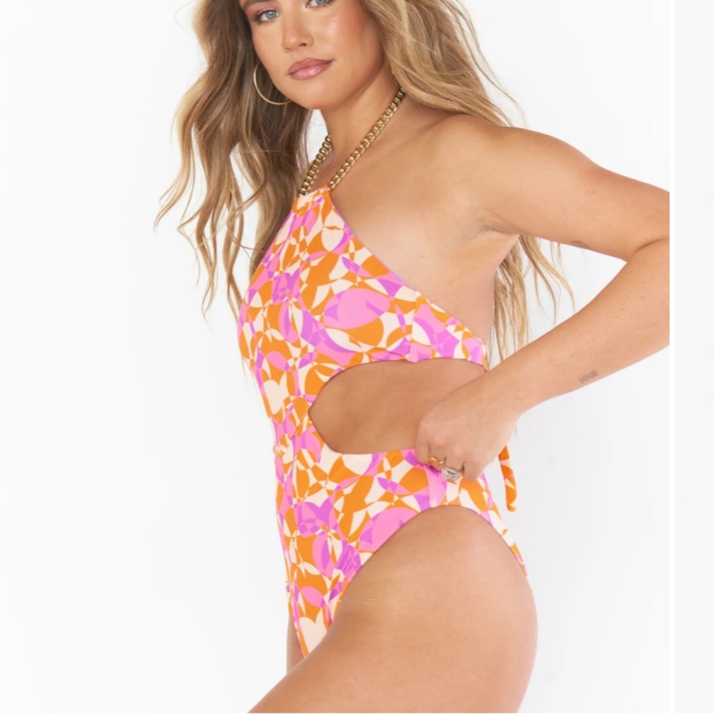 show me your mumu gold chain swimsuit